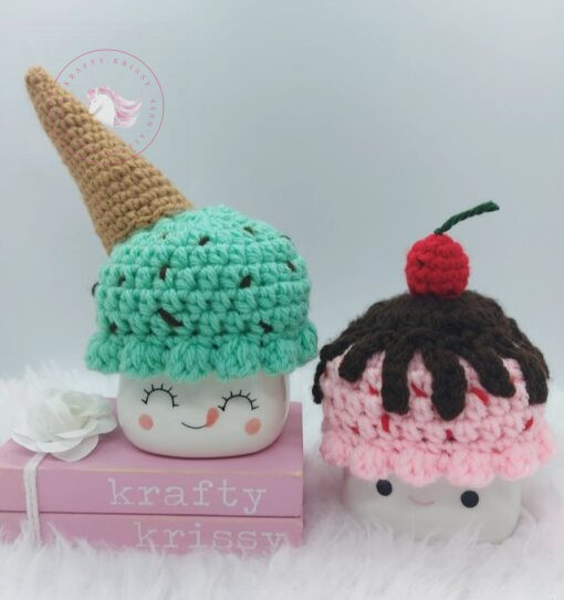 icea cream marshmallow mug hats