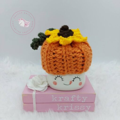 Sunflower pumpkin mug hat