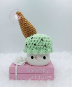 mint ice cream cone mug hat