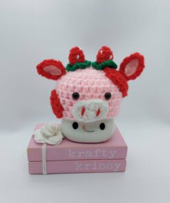 Strawberry cow mug hat